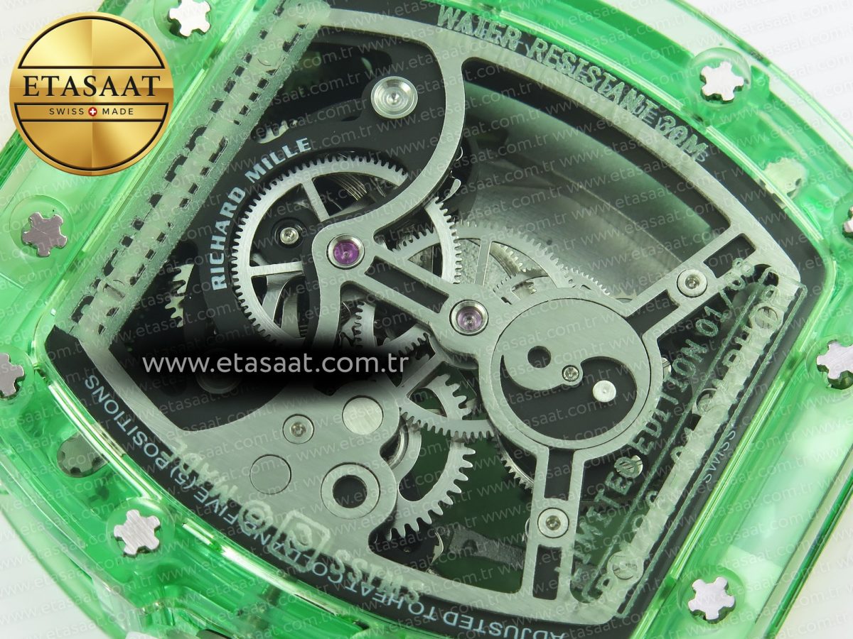 Richard Mille RM026 PANDA SKELETON DIAL ON TRANSLUCENT RUBBER - Görsel 18