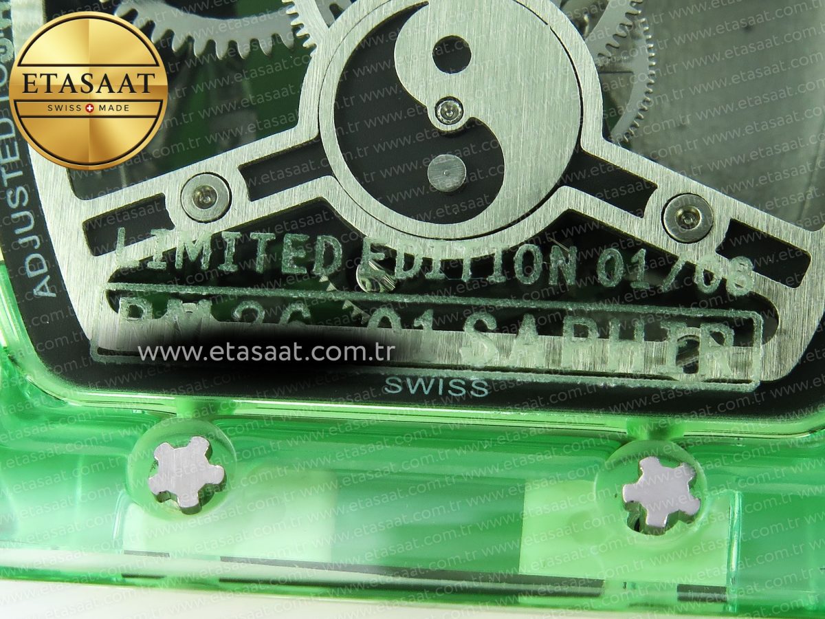Richard Mille RM026 PANDA SKELETON DIAL ON TRANSLUCENT RUBBER - Görsel 22