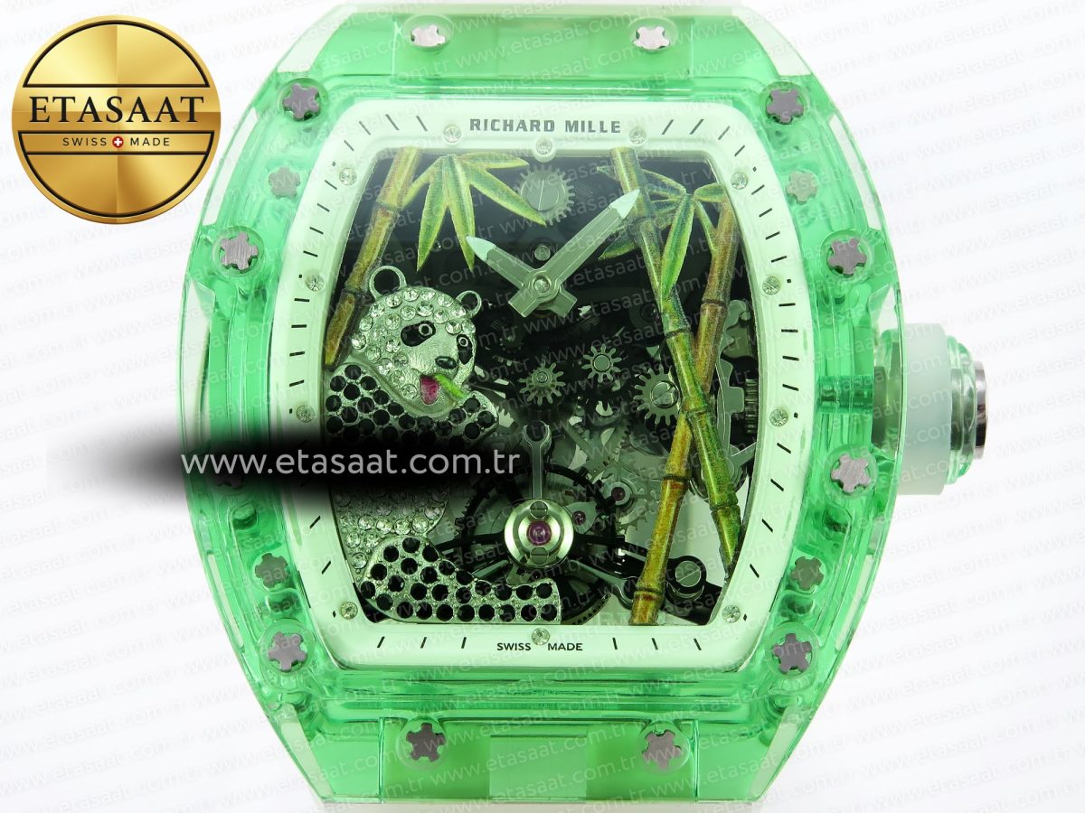 Richard Mille RM026 PANDA SKELETON DIAL ON TRANSLUCENT RUBBER - Görsel 4