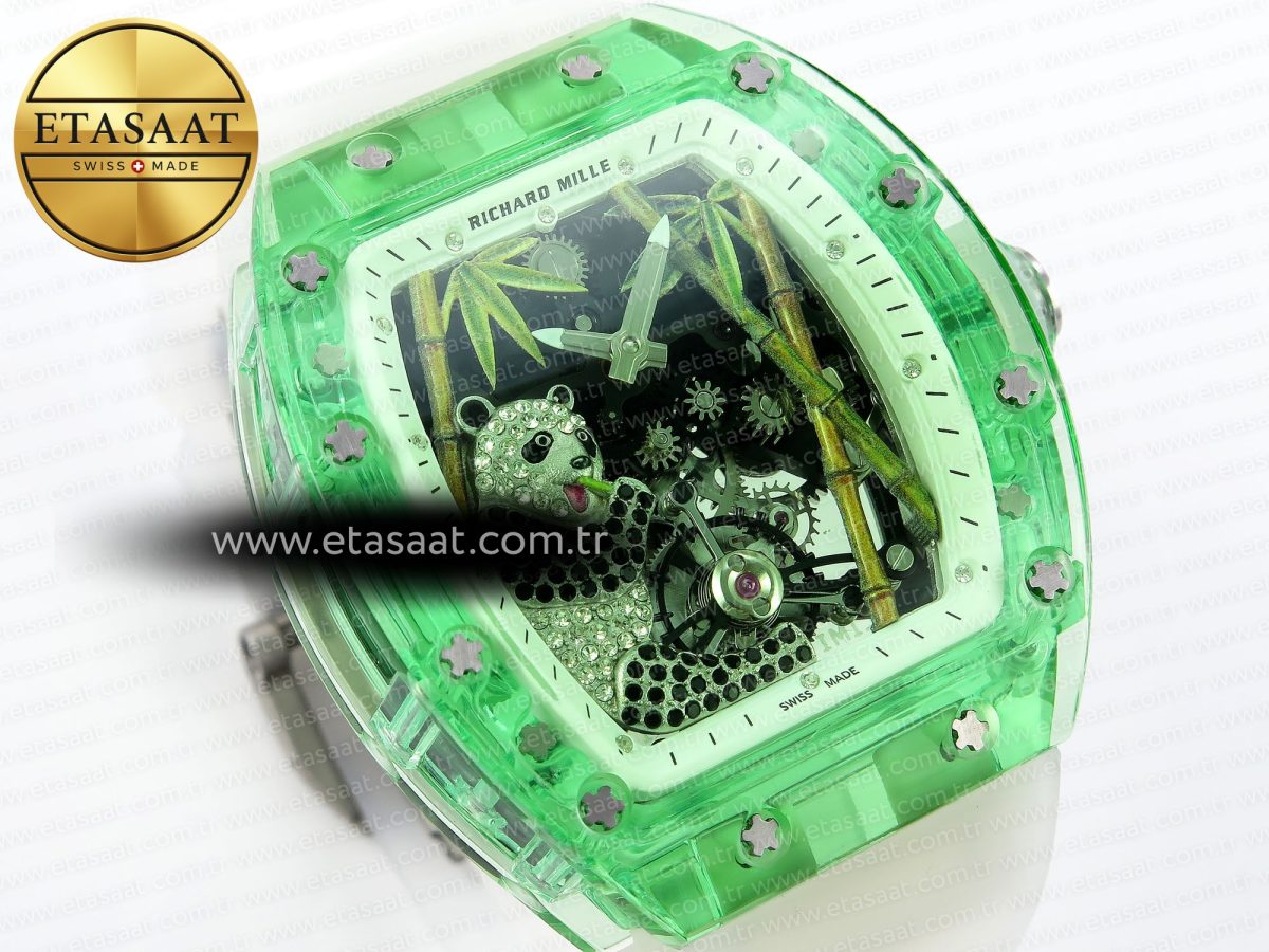 Richard Mille RM026 PANDA SKELETON DIAL ON TRANSLUCENT RUBBER - Görsel 5
