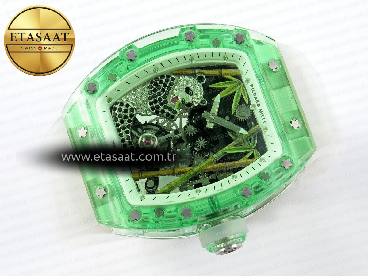 Richard Mille RM026 PANDA SKELETON DIAL ON TRANSLUCENT RUBBER - Görsel 6