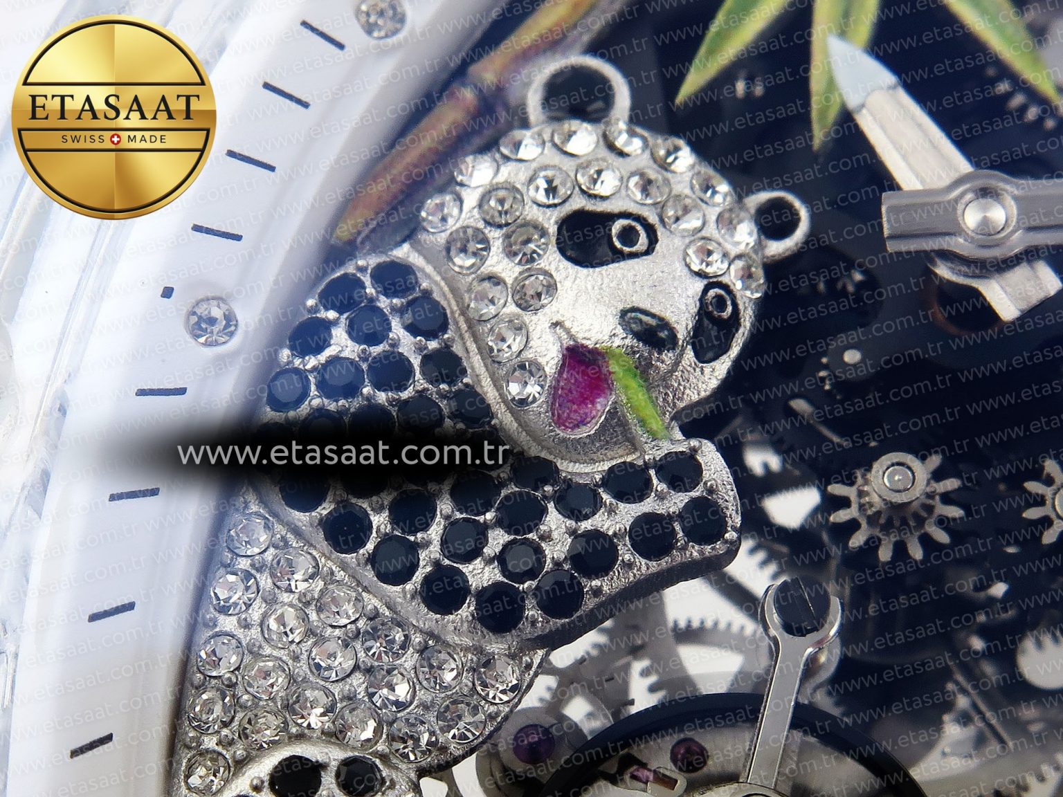 Richard Mille RM026 BEST EDITION PANDA SKELETON DIAL ON RUBBER - Görsel 12