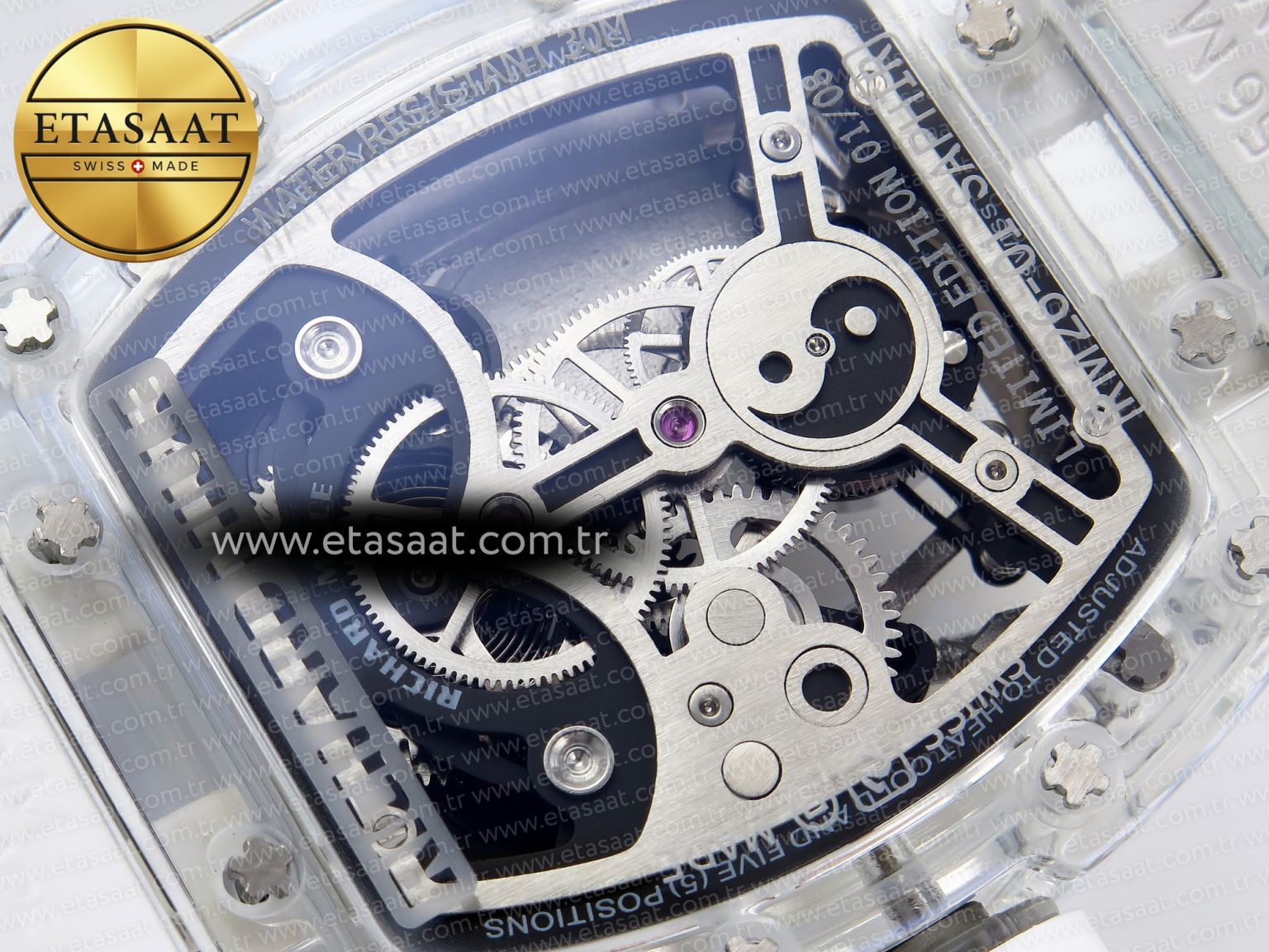 Richard Mille RM026 BEST EDITION PANDA SKELETON DIAL ON RUBBER - Görsel 18