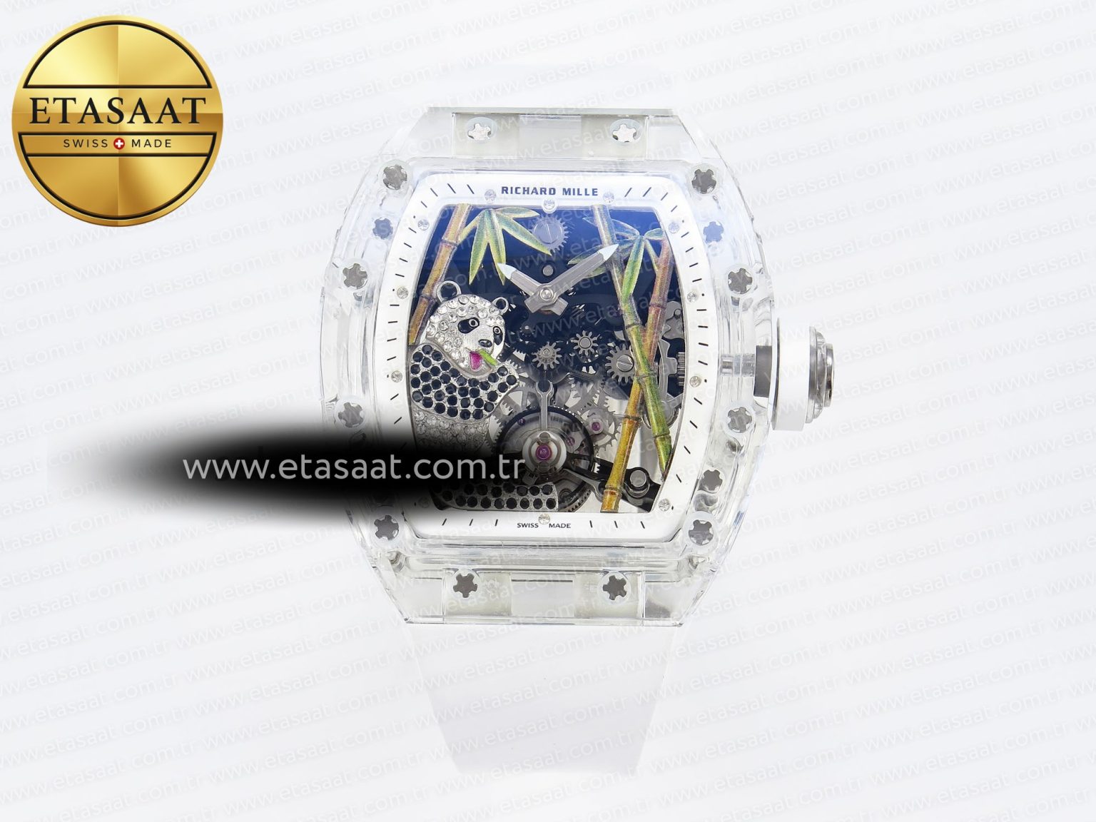 Richard Mille RM026 BEST EDITION PANDA SKELETON DIAL ON RUBBER - Görsel 3