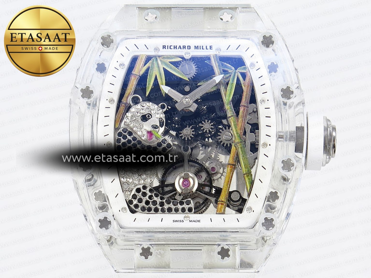 Richard Mille RM026 BEST EDITION PANDA SKELETON DIAL ON RUBBER - Görsel 4