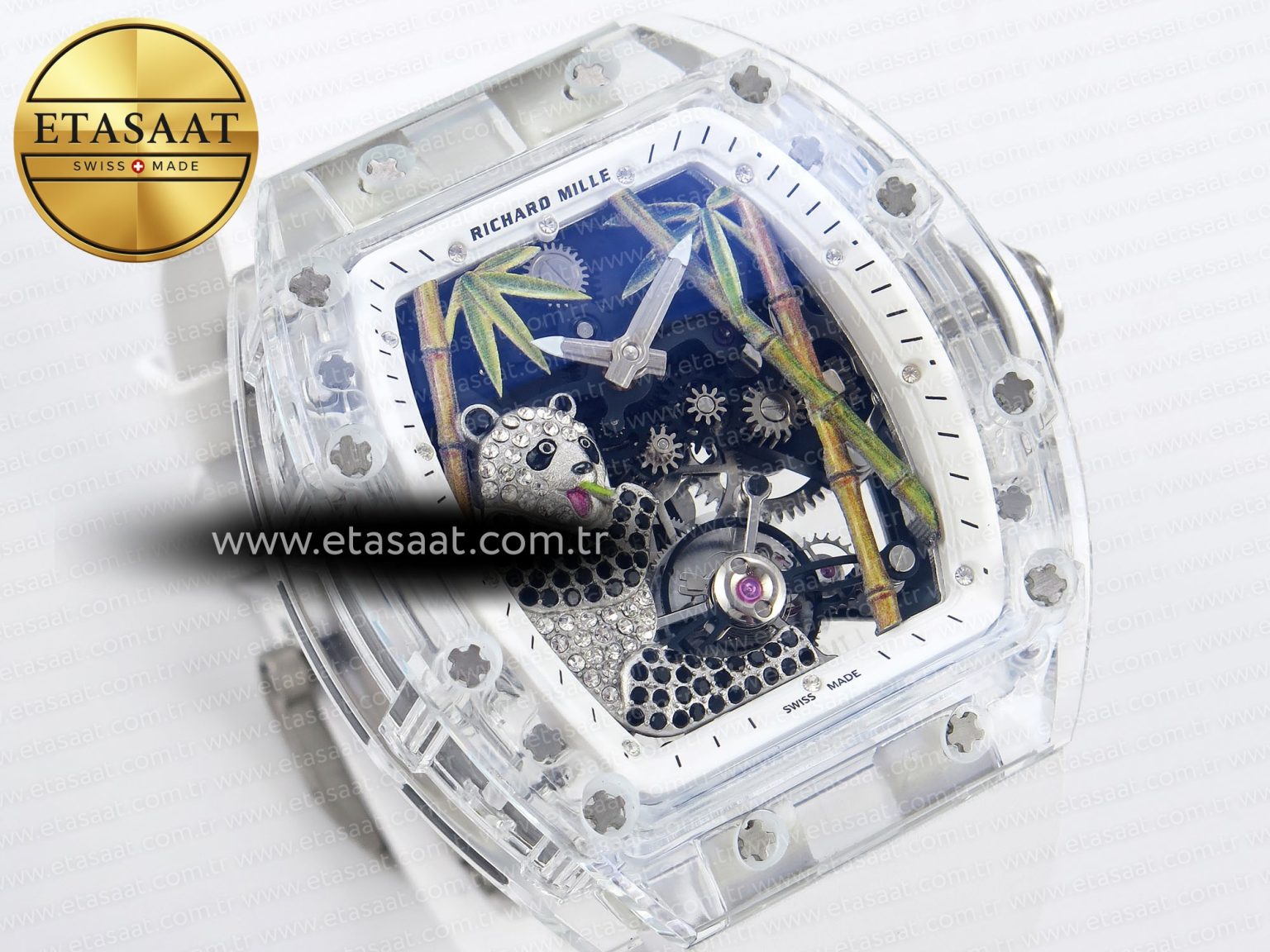 Richard Mille RM026 BEST EDITION PANDA SKELETON DIAL ON RUBBER - Görsel 5