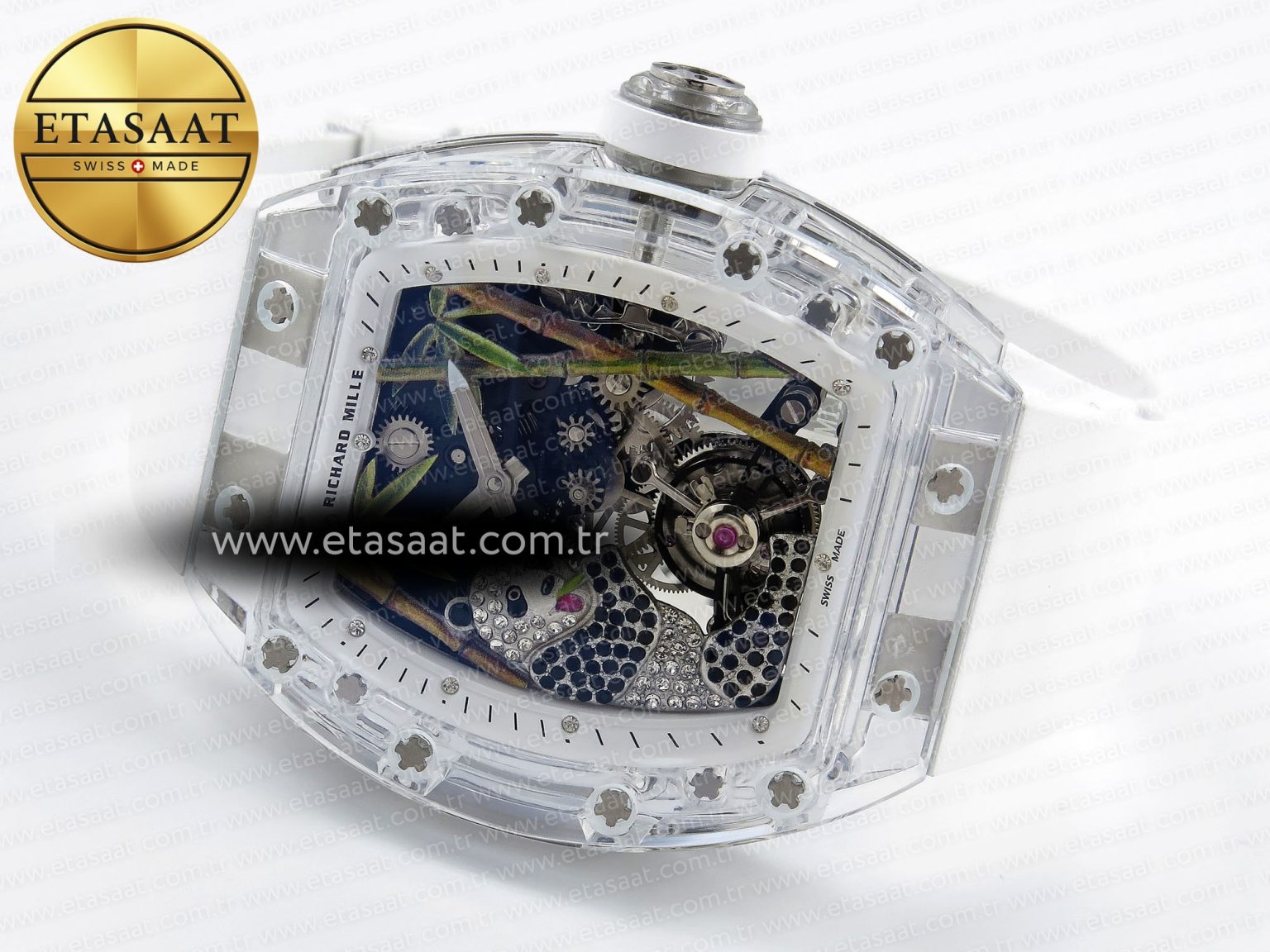 Richard Mille RM026 BEST EDITION PANDA SKELETON DIAL ON RUBBER - Görsel 7