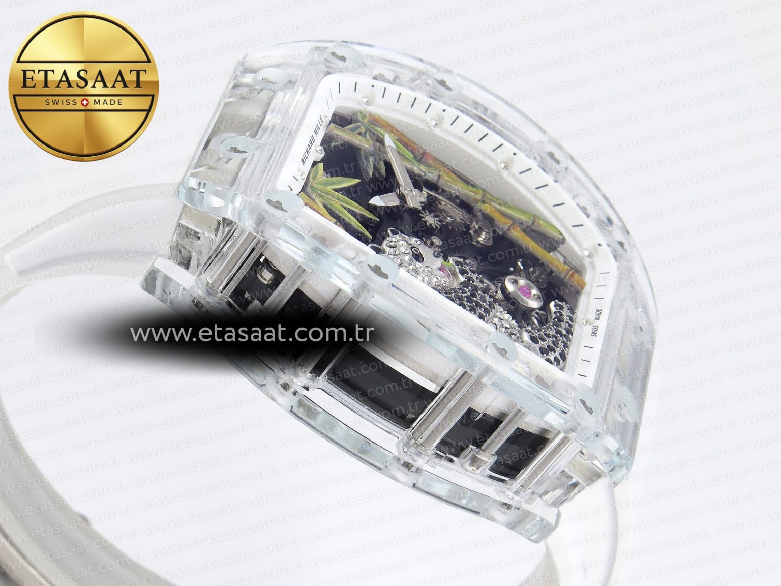 Richard Mille RM026 BEST EDITION PANDA SKELETON DIAL ON RUBBER - Görsel 9