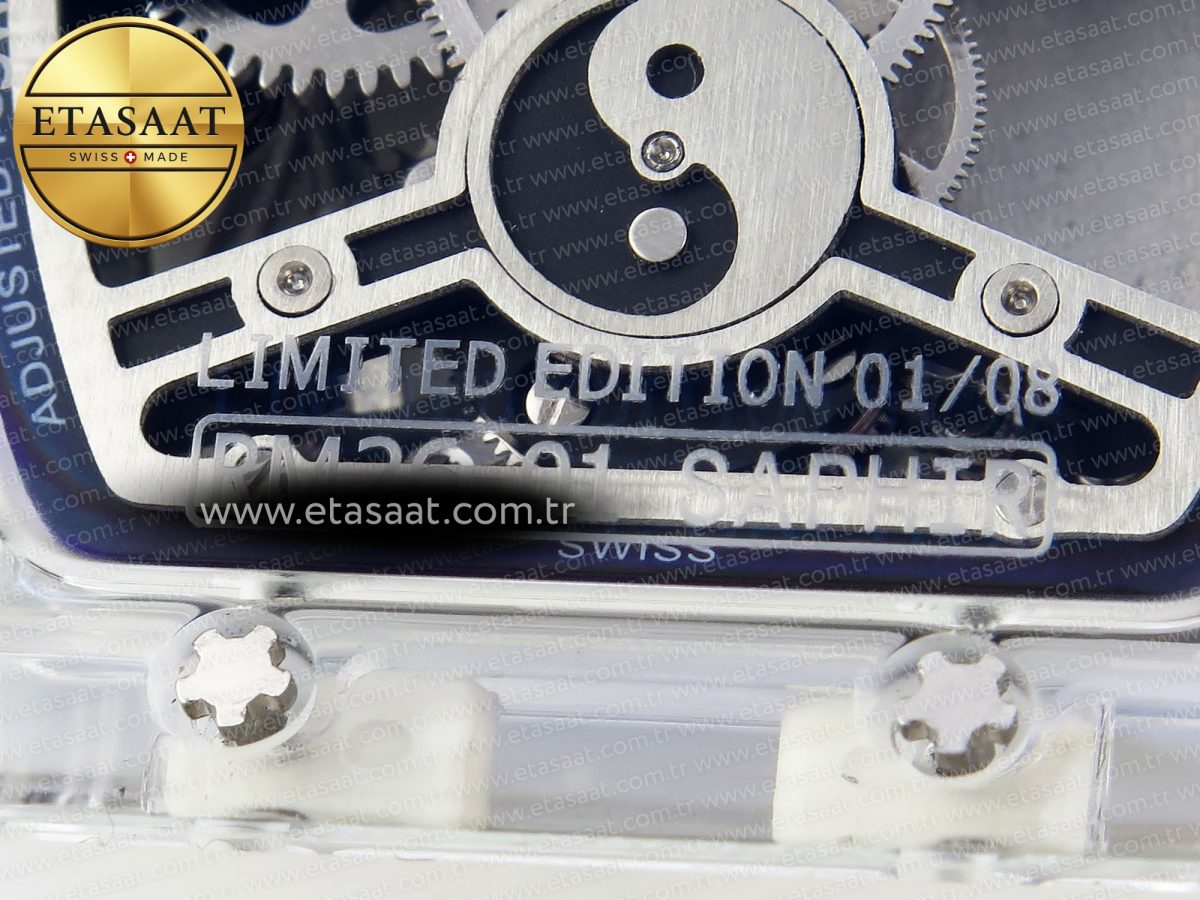 Richard Mille RM026 GREEN PANDA SKELETON DIAL ON TRANSLUCENT RUBBER - Görsel 20