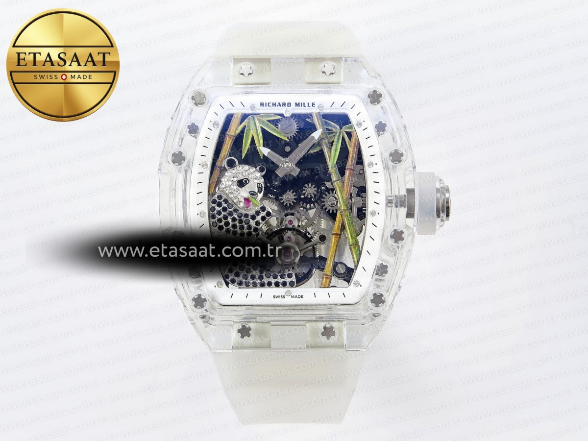 Richard Mille RM026 GREEN PANDA SKELETON DIAL ON TRANSLUCENT RUBBER - Görsel 3