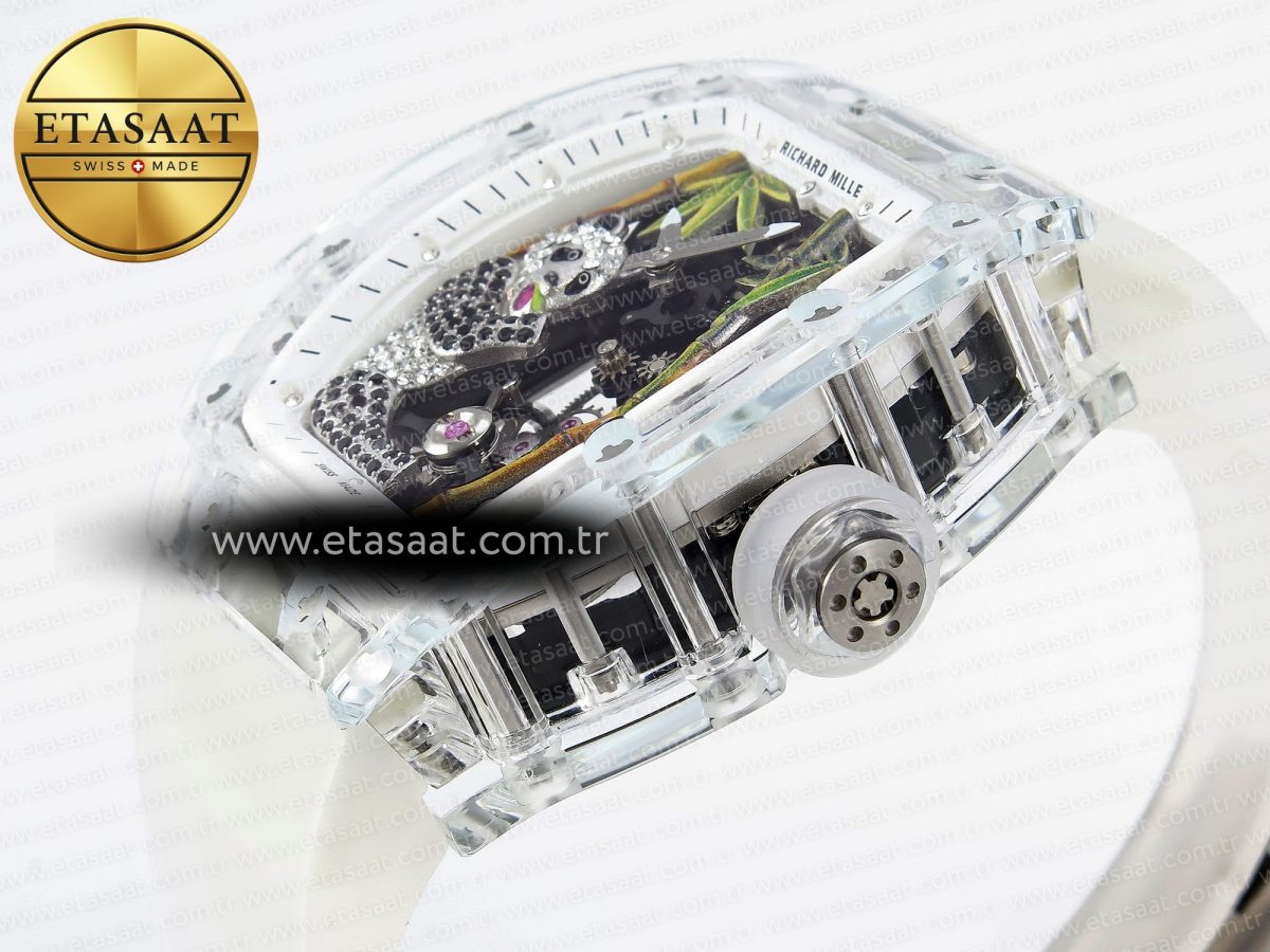Richard Mille RM026 GREEN PANDA SKELETON DIAL ON TRANSLUCENT RUBBER - Görsel 8