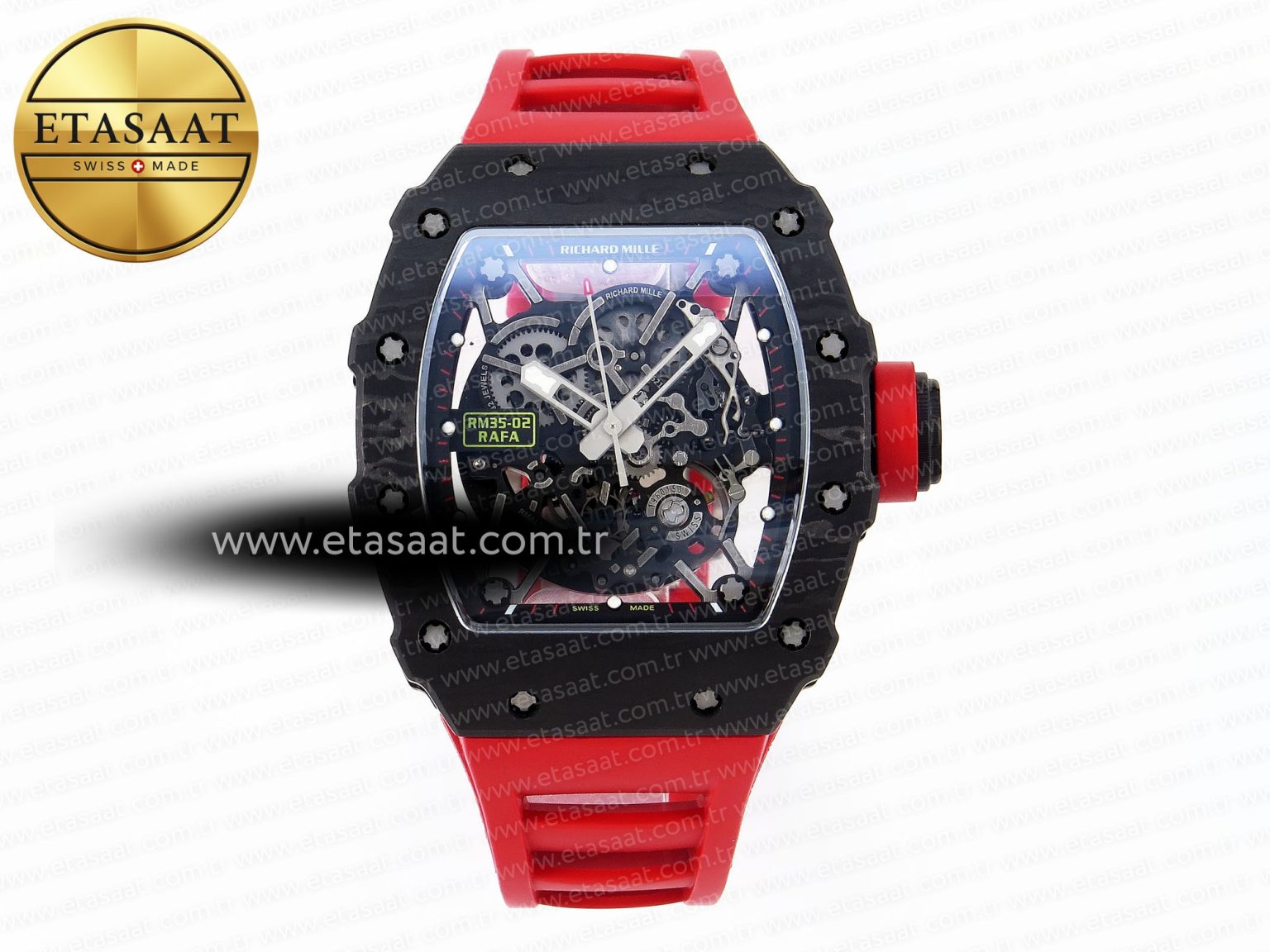 Richard Mille RM035 BLACK CARBON ON RED RMUL2 - Görsel 3
