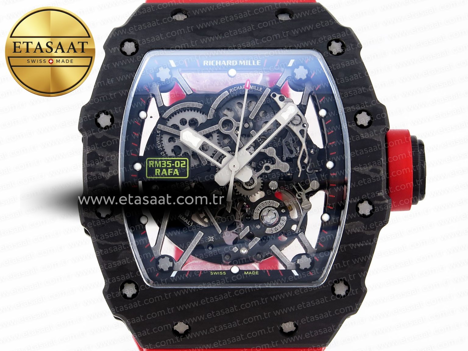 Richard Mille RM035 BLACK CARBON ON RED RMUL2 - Görsel 4