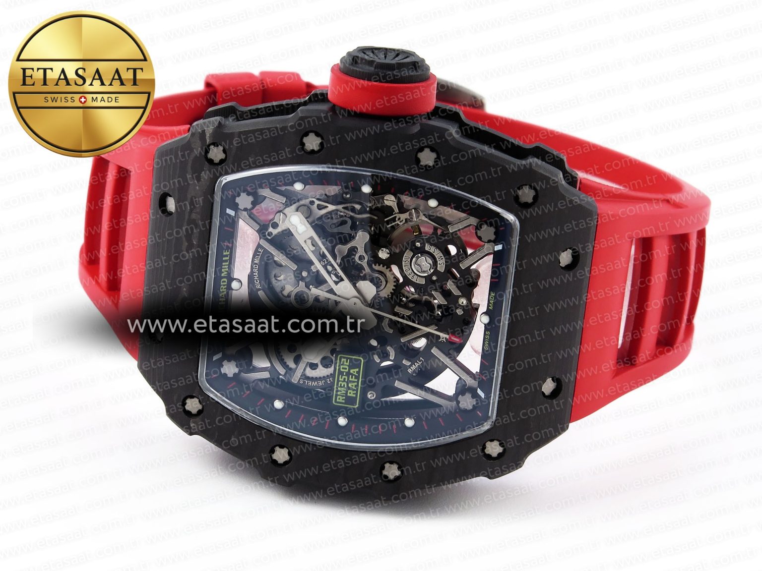 Richard Mille RM035 BLACK CARBON ON RED RMUL2 - Görsel 6