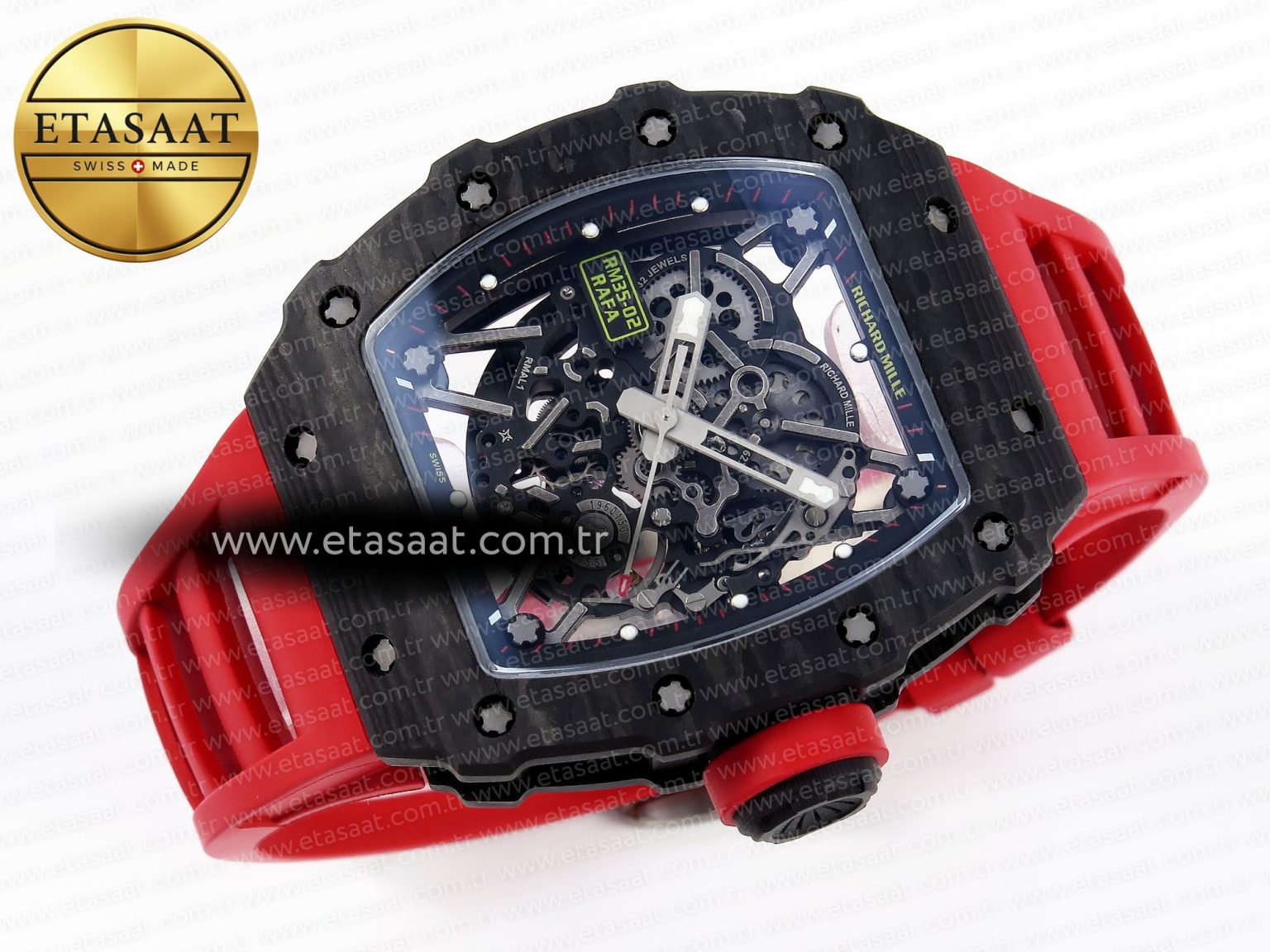 Richard Mille RM035 BLACK CARBON ON RED RMUL2 - Görsel 7