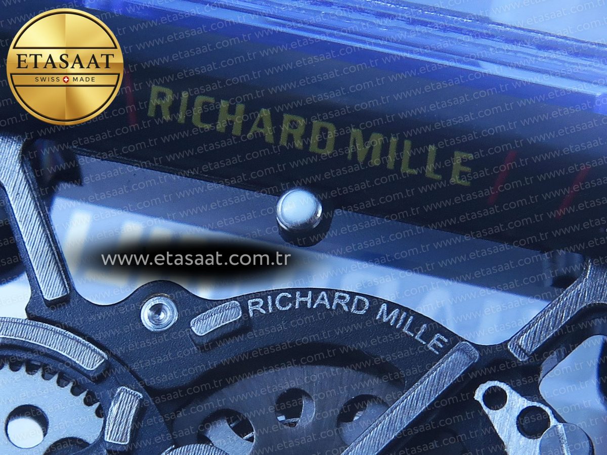 Richard Mille RM035 SKELETON DIAL ON BLUE RUBBER RMUL2 - Görsel 11