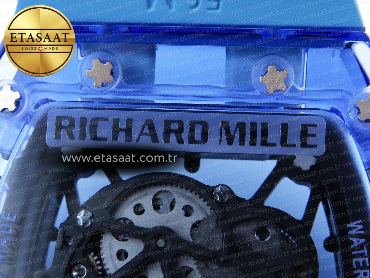 Richard Mille RM035 SKELETON DIAL ON BLUE RUBBER RMUL2 - Görsel 18