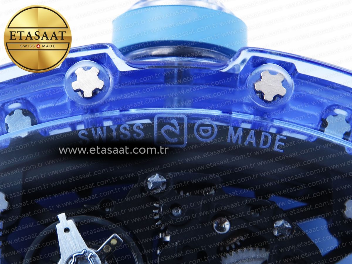 Richard Mille RM035 SKELETON DIAL ON BLUE RUBBER RMUL2 - Görsel 19