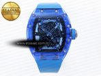 Richard Mille RM035 SKELETON DIAL ON BLUE RUBBER RMUL2 - Görsel 3