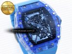 Richard Mille RM035 SKELETON DIAL ON BLUE RUBBER RMUL2 - Görsel 5