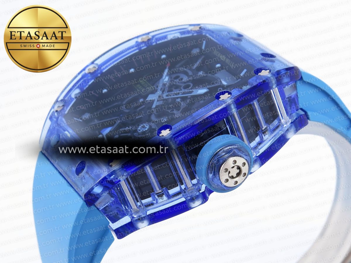 Richard Mille RM035 SKELETON DIAL ON BLUE RUBBER RMUL2 - Görsel 8