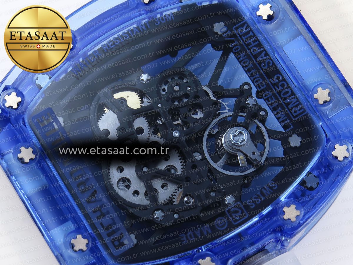 Richard Mille RM035 SKELETON DIAL ON TRANSLUCENT RUBBER RMUL2 - Görsel 17