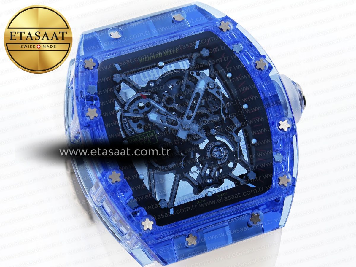 Richard Mille RM035 SKELETON DIAL ON TRANSLUCENT RUBBER RMUL2 - Görsel 5