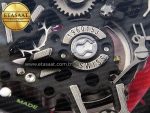 RM035 RED CARBON SONIC BEST EDITION SKELETON DIAL ON RED RUBBER STRAP CLONE RMUL2 - Görsel 12