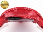 RM035 RED CARBON SONIC BEST EDITION SKELETON DIAL ON RED RUBBER STRAP CLONE RMUL2 - Görsel 15