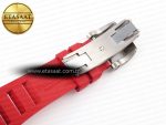 RM035 RED CARBON SONIC BEST EDITION SKELETON DIAL ON RED RUBBER STRAP CLONE RMUL2 - Görsel 25