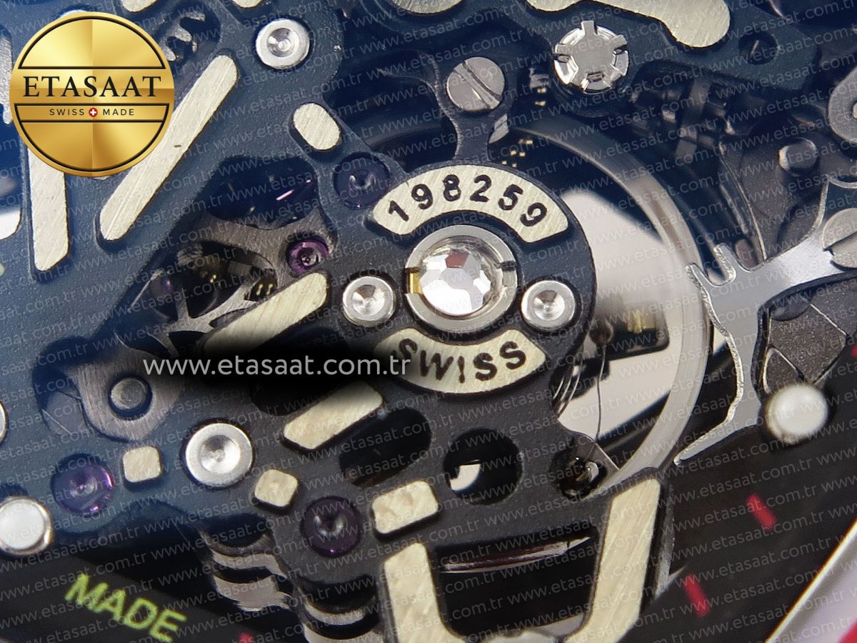 Richard Mille RM035 Red Carbon Skeleton Dial on White RMUL2 - Görsel 11