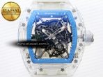 Richard Mille RM035 SKELETON BLUE DIAL ON TRANSLUCENT RUBBER RMUL2 - Görsel 4