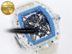 Richard Mille RM035 SKELETON BLUE DIAL ON TRANSLUCENT RUBBER RMUL2 - Görsel 5