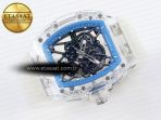 Richard Mille RM035 SKELETON BLUE DIAL ON TRANSLUCENT RUBBER RMUL2 - Görsel 6