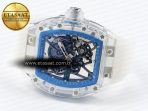 Richard Mille RM035 SKELETON BLUE DIAL ON TRANSLUCENT RUBBER RMUL2 - Görsel 7