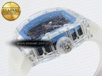 Richard Mille RM035 SKELETON BLUE DIAL ON TRANSLUCENT RUBBER RMUL2 - Görsel 8