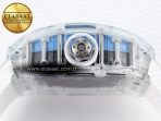 Richard Mille RM035 SKELETON BLUE DIAL ON WHITE RUBBER RMUL2 - Görsel 14