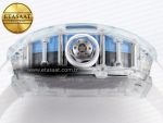 Richard Mille RM035 SKELETON BLUE DIAL ON WHITE RUBBER RMUL2 - Görsel 14