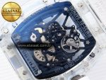 Richard Mille RM035 SKELETON BLUE DIAL ON WHITE RUBBER RMUL2 - Görsel 17