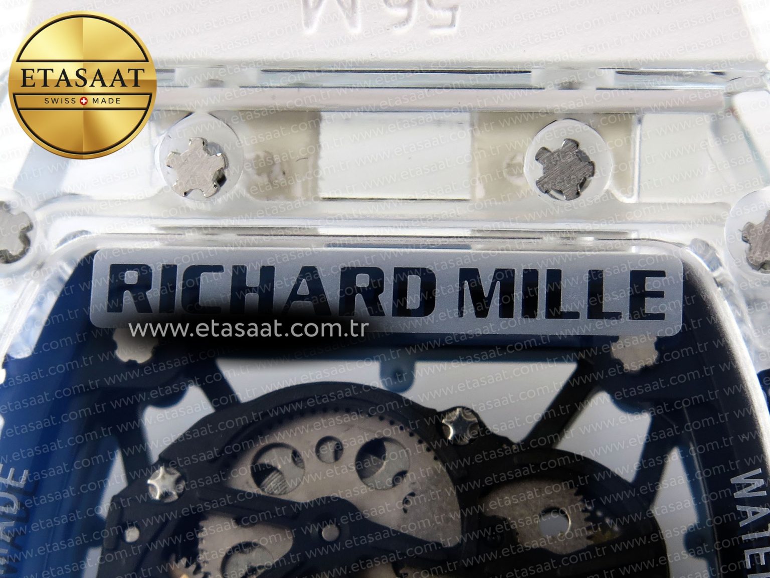 Richard Mille RM035 SKELETON BLUE DIAL ON WHITE RUBBER RMUL2 - Görsel 18