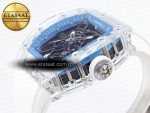 Richard Mille RM035 SKELETON BLUE DIAL ON WHITE RUBBER RMUL2 - Görsel 8