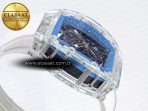 Richard Mille RM035 SKELETON BLUE DIAL ON WHITE RUBBER RMUL2 - Görsel 9