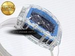 Richard Mille RM035 SKELETON BLUE DIAL ON WHITE RUBBER RMUL2 - Görsel 9