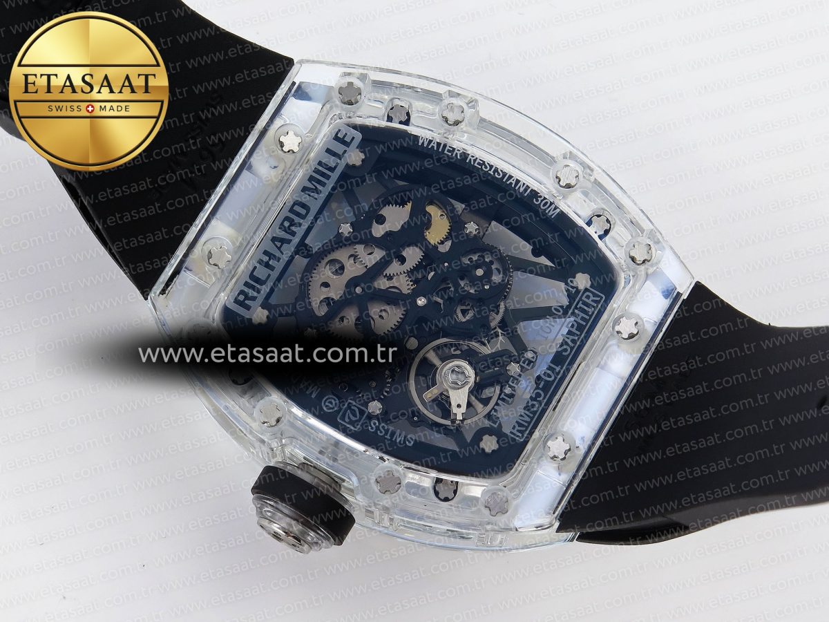 Richard Mille RM035 TRANSPARENT SKELETON DIAL ON BLACK RMUL2 - Görsel 15