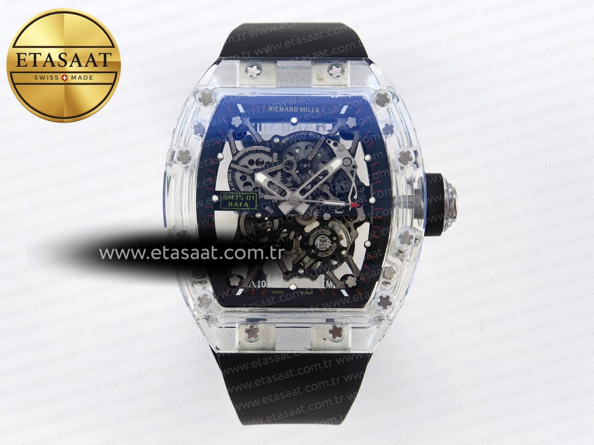 Richard Mille RM035 TRANSPARENT SKELETON DIAL ON BLACK RMUL2 - Görsel 3