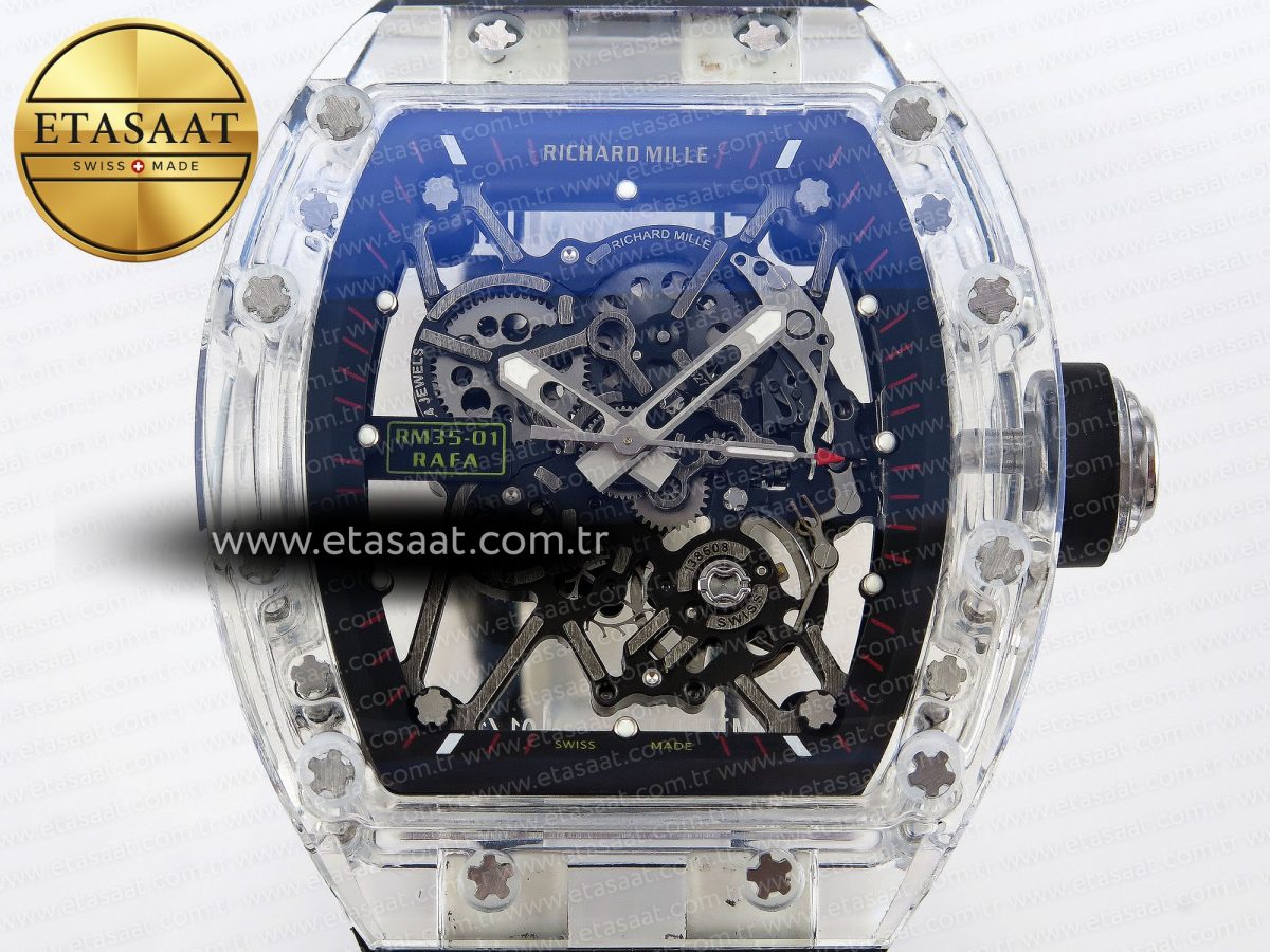 Richard Mille RM035 TRANSPARENT SKELETON DIAL ON BLACK RMUL2 - Görsel 4