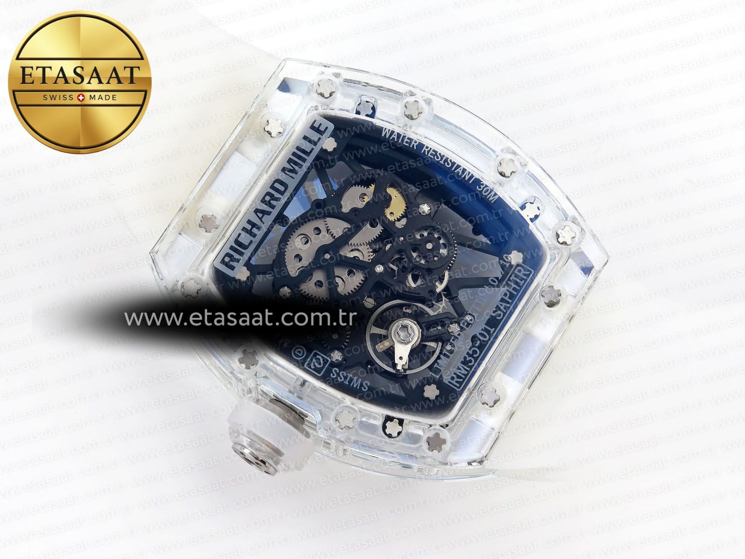 Richard Mille RM035 SKELETON DIAL ON TRANSLUCENT RUBBER RMUL2 - Görsel 16