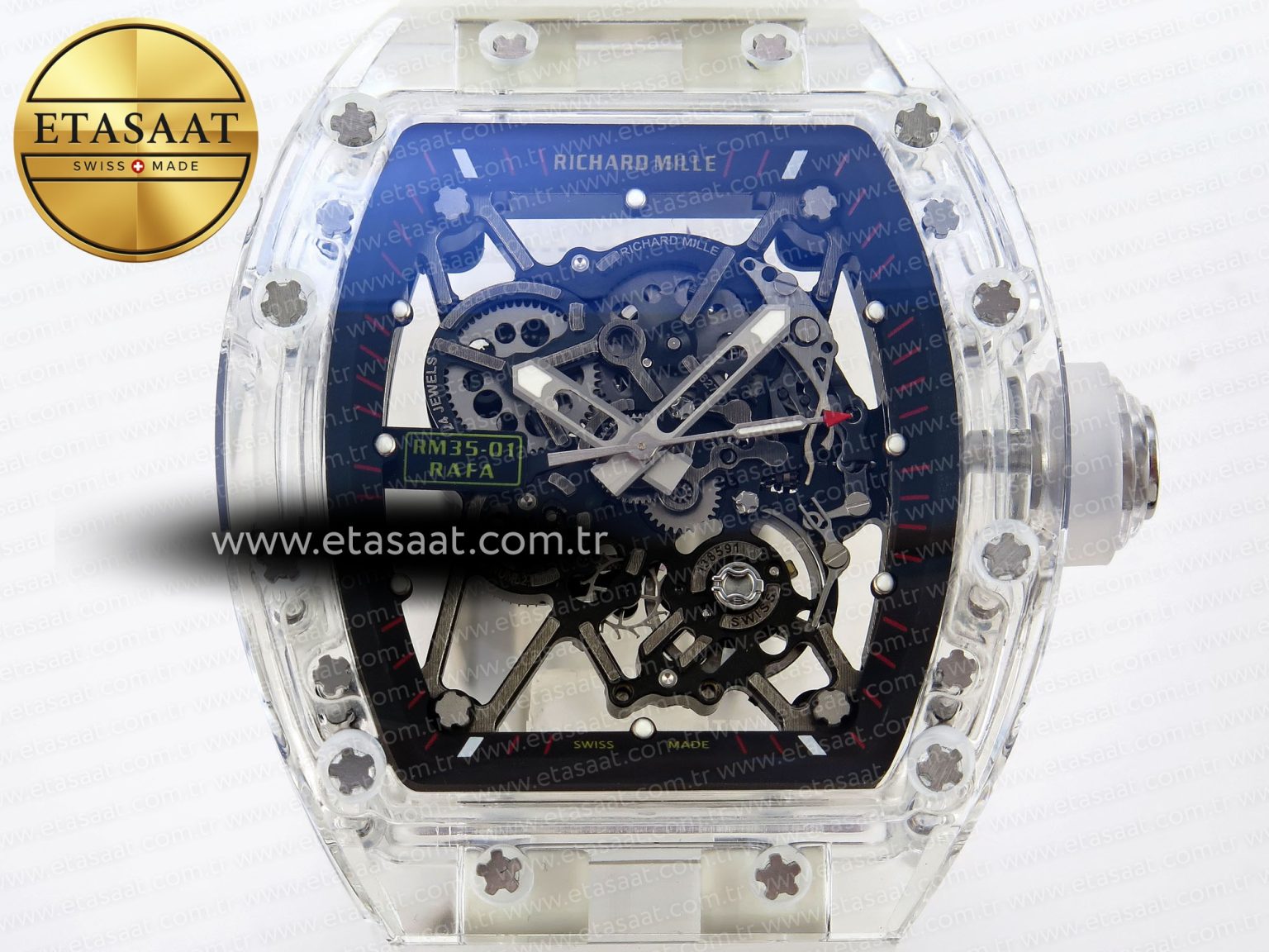 Richard Mille RM035 SKELETON DIAL ON TRANSLUCENT RUBBER RMUL2 - Görsel 4