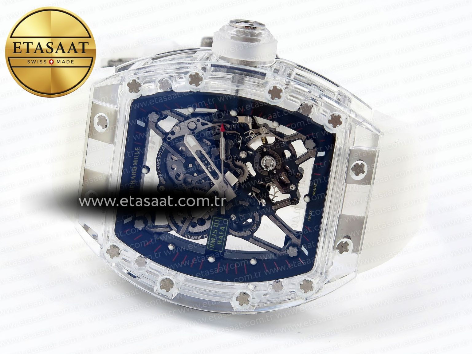 Richard Mille RM035 SKELETON DIAL ON TRANSLUCENT RUBBER RMUL2 - Görsel 7