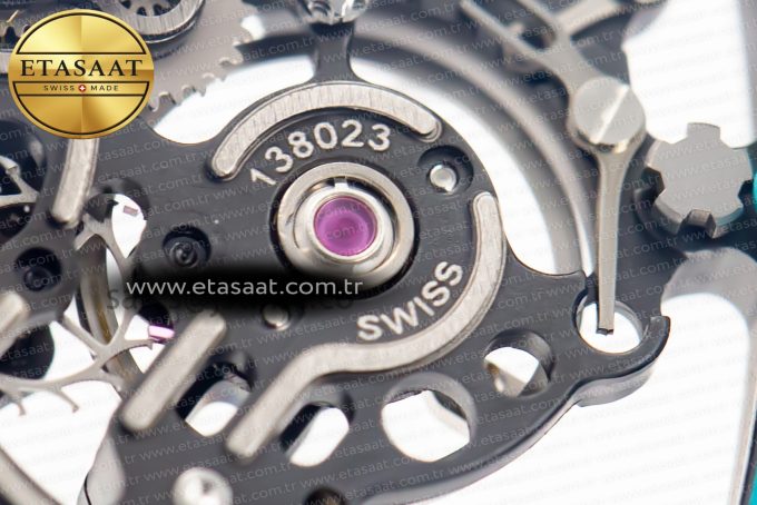 RM055 Transparent SONIC Best Edition Skeleton Blue Dial on White Nylon Strap Clone RMUL2 - Görsel 11